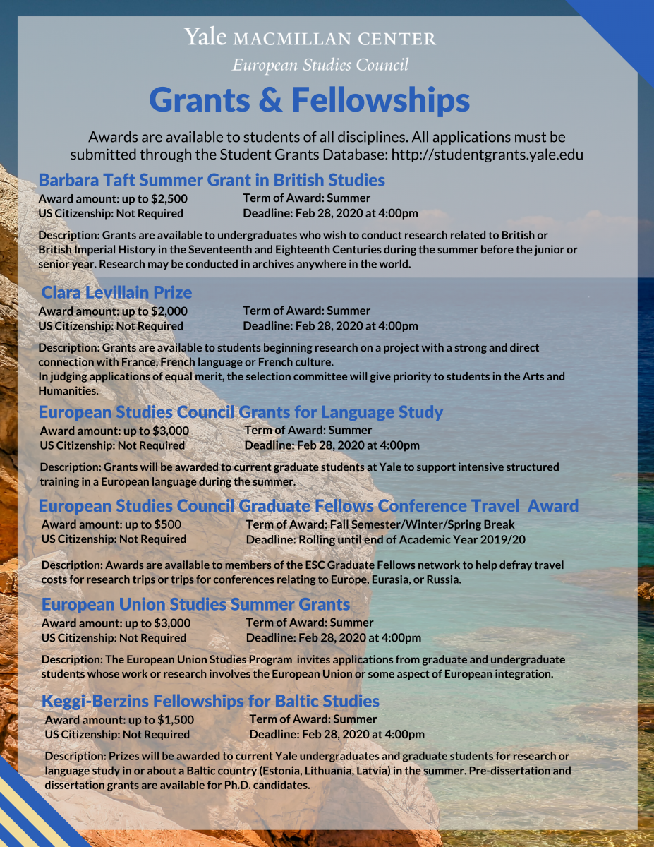 Grants And Fellowships | The European Studies Council